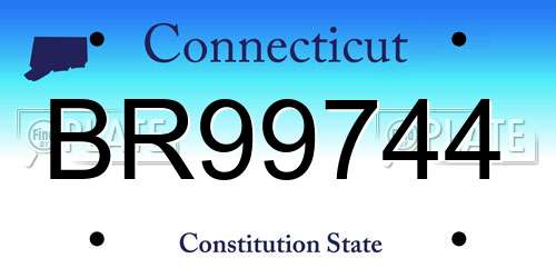 BR99744 Connecticut License Plate