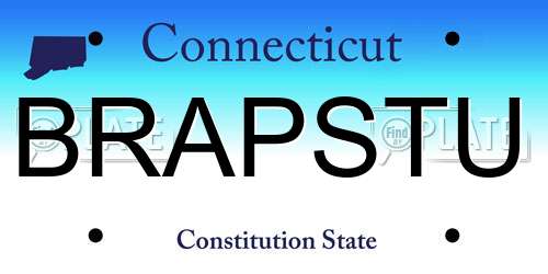 BRAPSTU Connecticut License Plate