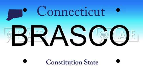 BRASCO Connecticut License Plate