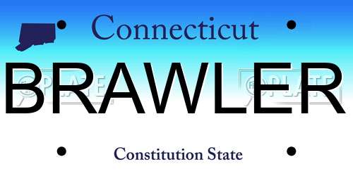BRAWLER Connecticut License Plate