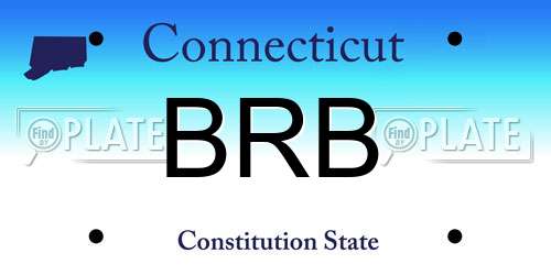 BRB Connecticut License Plate
