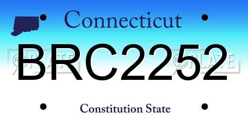 BRC2252 Connecticut License Plate