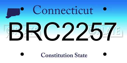 BRC2257 Connecticut License Plate