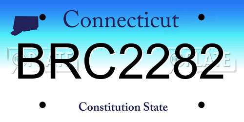 BRC2282 Connecticut License Plate
