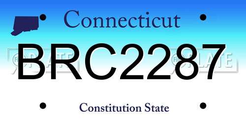 BRC2287 Connecticut License Plate