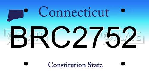 BRC2752 Connecticut License Plate