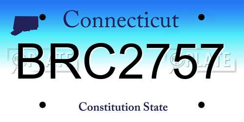 BRC2757 Connecticut License Plate