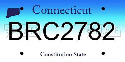 BRC2782 Connecticut License Plate