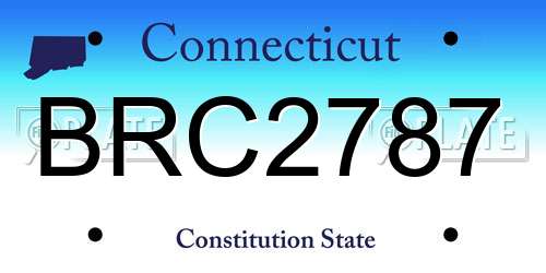 BRC2787 Connecticut License Plate