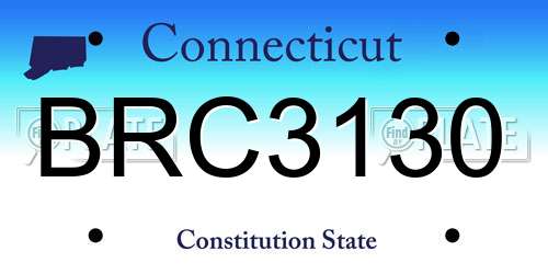 BRC3130 Connecticut License Plate