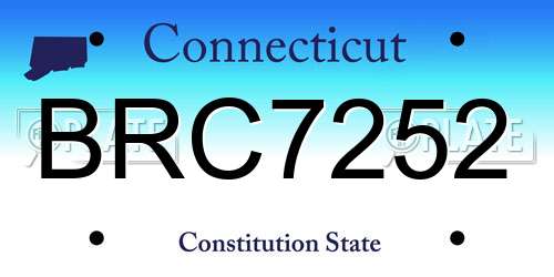BRC7252 Connecticut License Plate