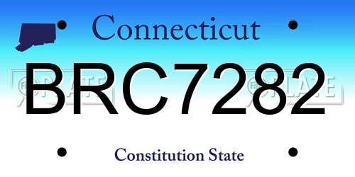 BRC7282 Connecticut License Plate