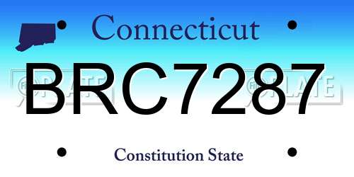 BRC7287 Connecticut License Plate