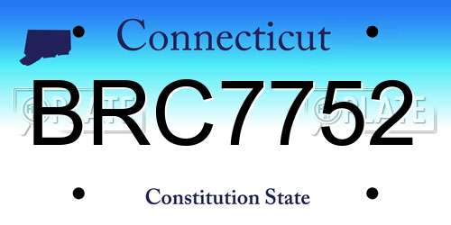BRC7752 Connecticut License Plate