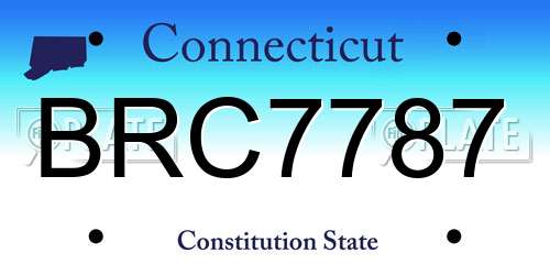 BRC7787 Connecticut License Plate