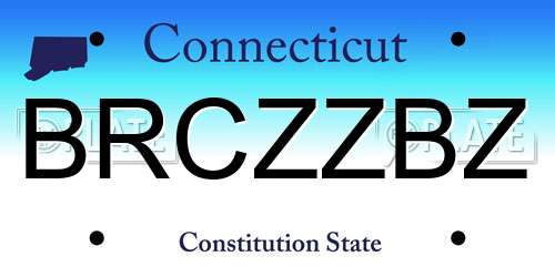 BRCZZBZ Connecticut License Plate