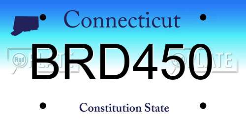BRD450 Connecticut License Plate