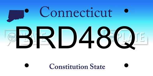 BRD48Q Connecticut License Plate