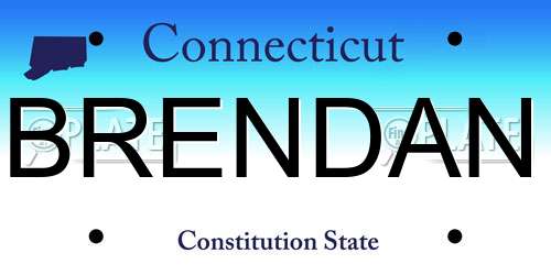 BRENDAN Connecticut License Plate