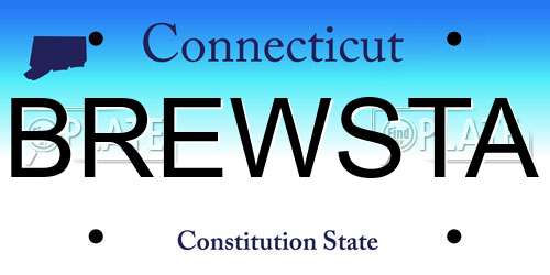 BREWSTA Connecticut License Plate