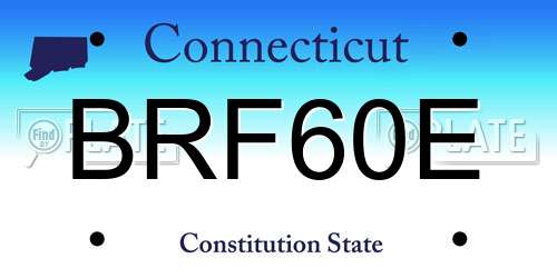 BRF60E Connecticut License Plate