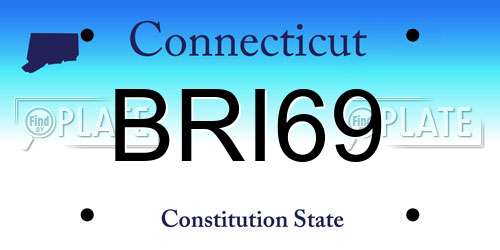 BRI69 Connecticut License Plate