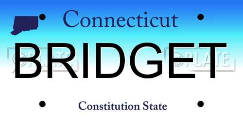 BRIDGET Connecticut License Plate