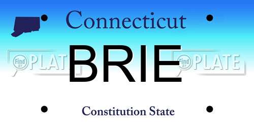BRIE Connecticut License Plate