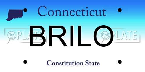 BRILO Connecticut License Plate