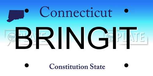BRINGIT Connecticut License Plate