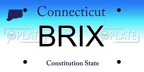 BRIX Connecticut License Plate