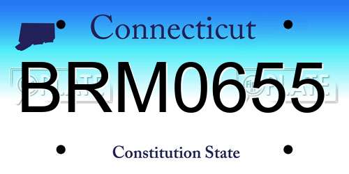 BRM0655 Connecticut License Plate