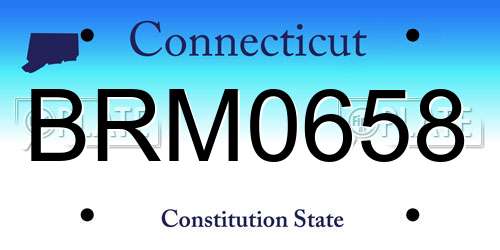 BRM0658 Connecticut License Plate