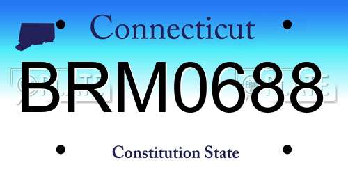 BRM0688 Connecticut License Plate