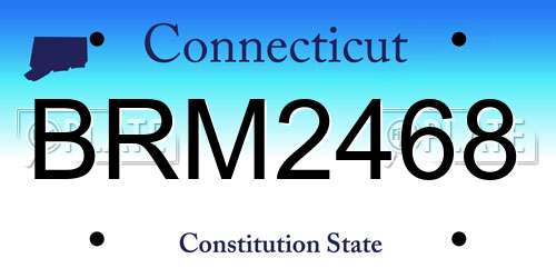 BRM2468 Connecticut License Plate