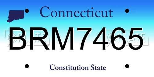 BRM7465 Connecticut License Plate