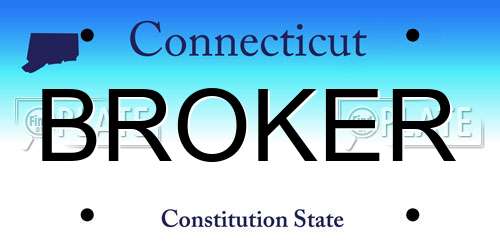 BROKER Connecticut License Plate
