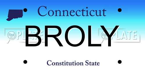 BROLY Connecticut License Plate