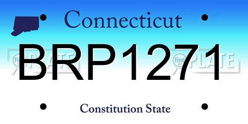 BRP1271 Connecticut License Plate