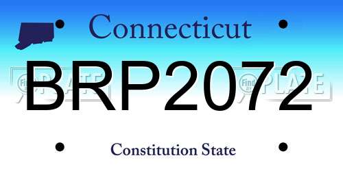 BRP2072 Connecticut License Plate