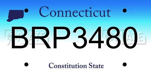 BRP3480 Connecticut License Plate
