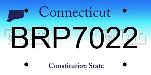 BRP7022 Connecticut License Plate