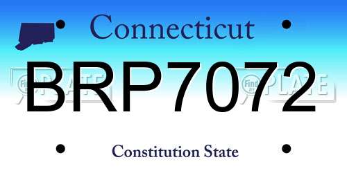 BRP7072 Connecticut License Plate