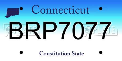 BRP7077 Connecticut License Plate