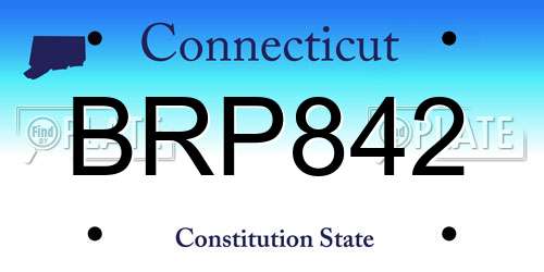 BRP842 Connecticut License Plate