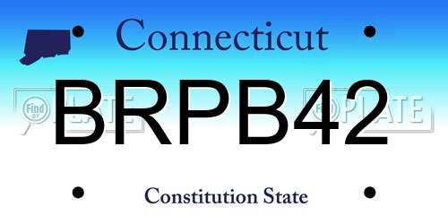BRPB42 Connecticut License Plate