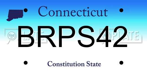 BRPS42 Connecticut License Plate