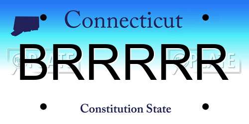 BRRRRR Connecticut License Plate