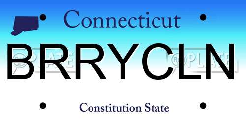 BRRYCLN Connecticut License Plate