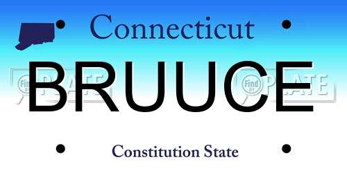 BRUUCE Connecticut License Plate